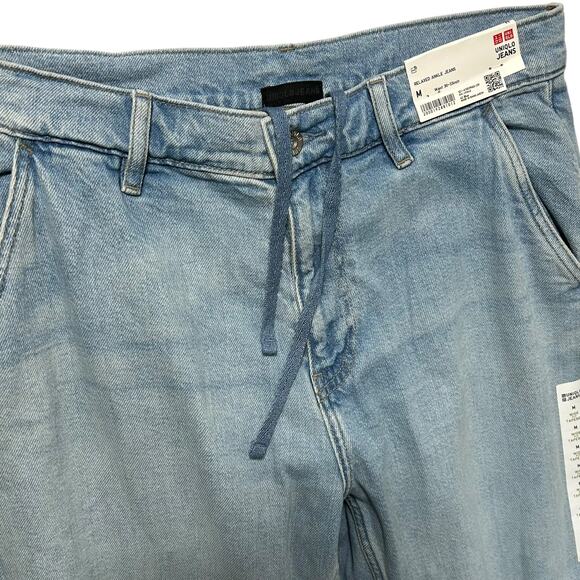 Uniqlo Relaxed Ankle Jeans NWT Women's Sz M Light Wash Academia Everyday Denim - Picture 7 of 8